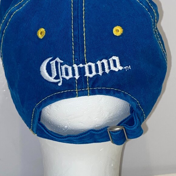 Corona Beer Baseball Cap Hat Distressed Patch Adjustable Adult size - Picture 4 of 5
